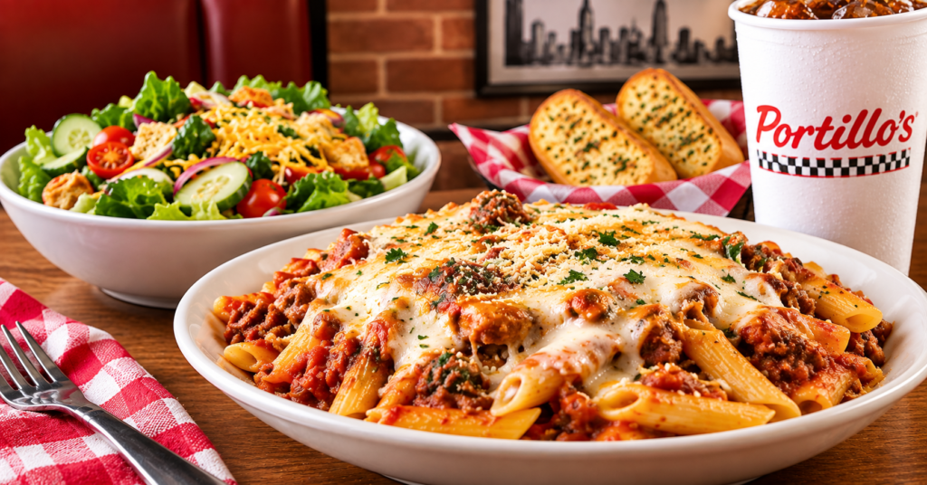 Portillo's menu pasta – Barnelli's pasta bowl dishes
